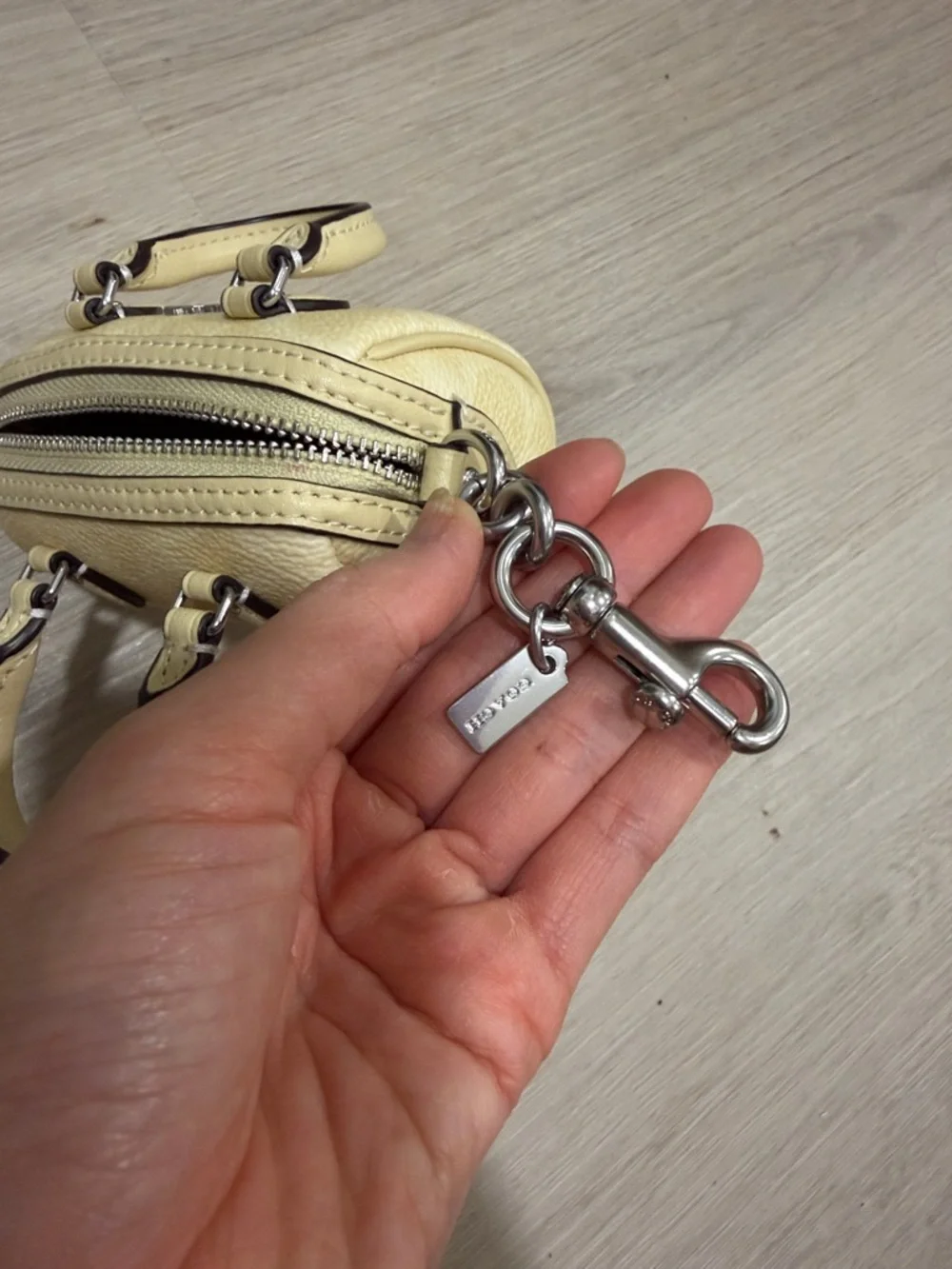 Coach Yellow Mini Rowan Keychain Charm - Picture 5 of 6